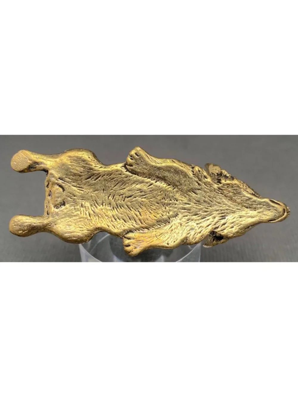 Brass Corgi Dog Figurine Lying Down Welsh Corgi Desk Decor Dog Lover Gift
